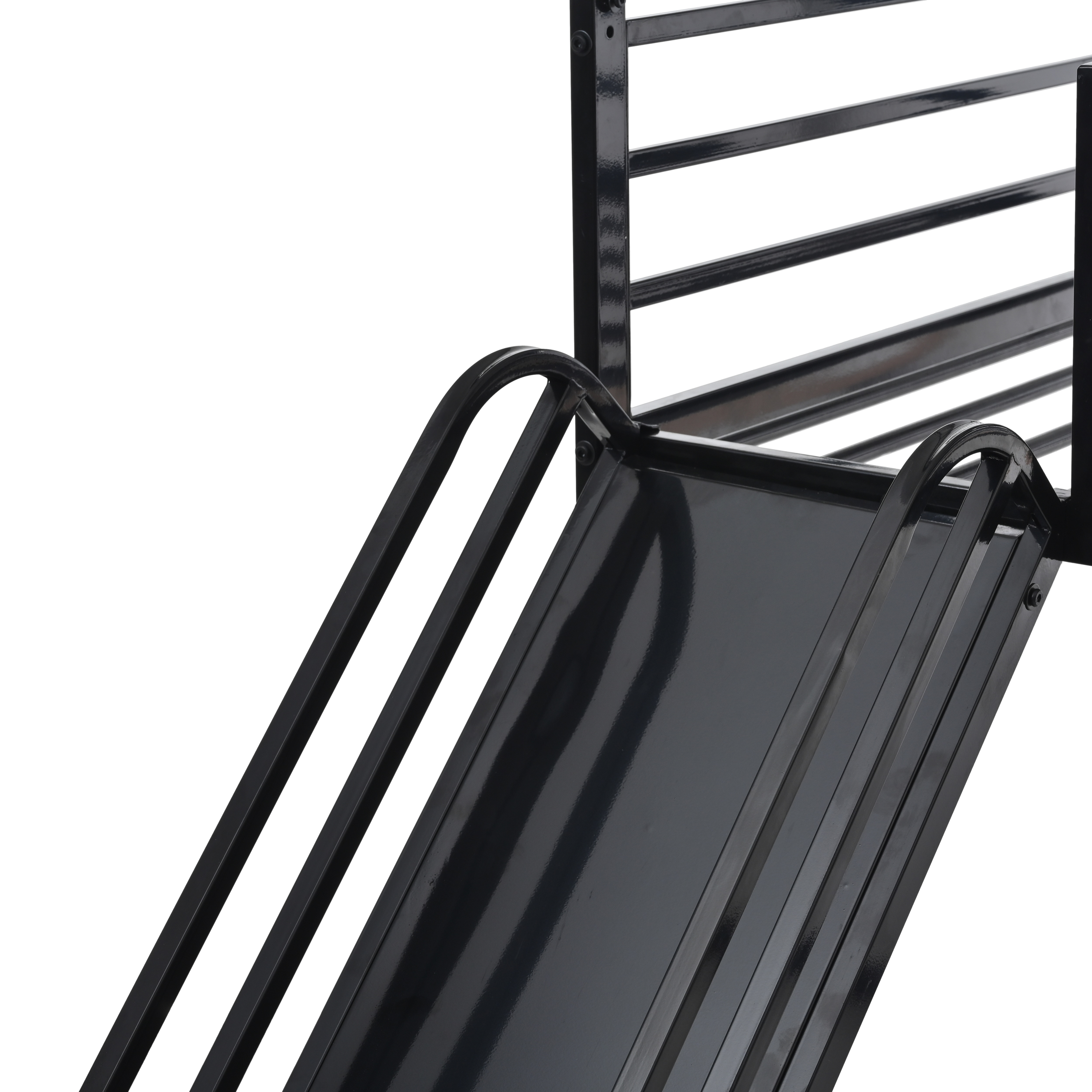 Twin Over Twin House Bed With Ladder And Slider, House Bed, Bunk Bed_voghion.com